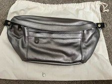 Nwot Parker Thatch Cross Your Heart Sling Bag! Gunmetal Leather! Rare!