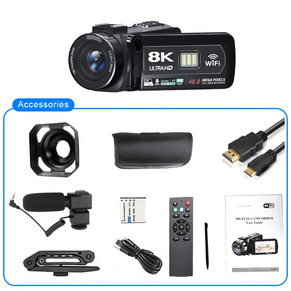 | 18x Zoom, Touch Screen, Portable Recorder