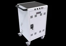 Mobile Charging Cart with Good Quality Universal Wheels Color White+Black