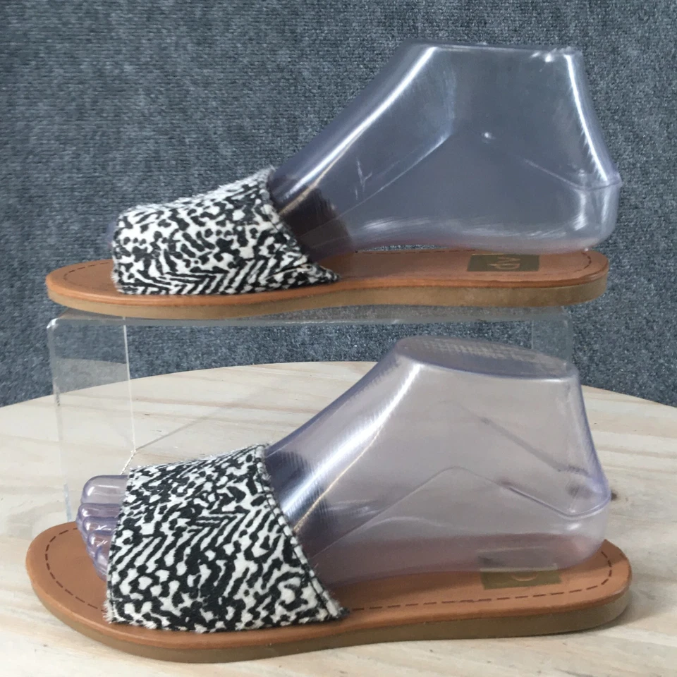 DV Dolce Vita Sandals Womens 7 Animal Print Slides Slip On Flats Casual Open Toe - Image 2 of 4