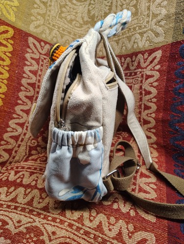 Cotton Woven Hippie Hemp Boho Canvas Embroidery Backpack Multi-pocket Girl/Dog - Picture 8 of 18