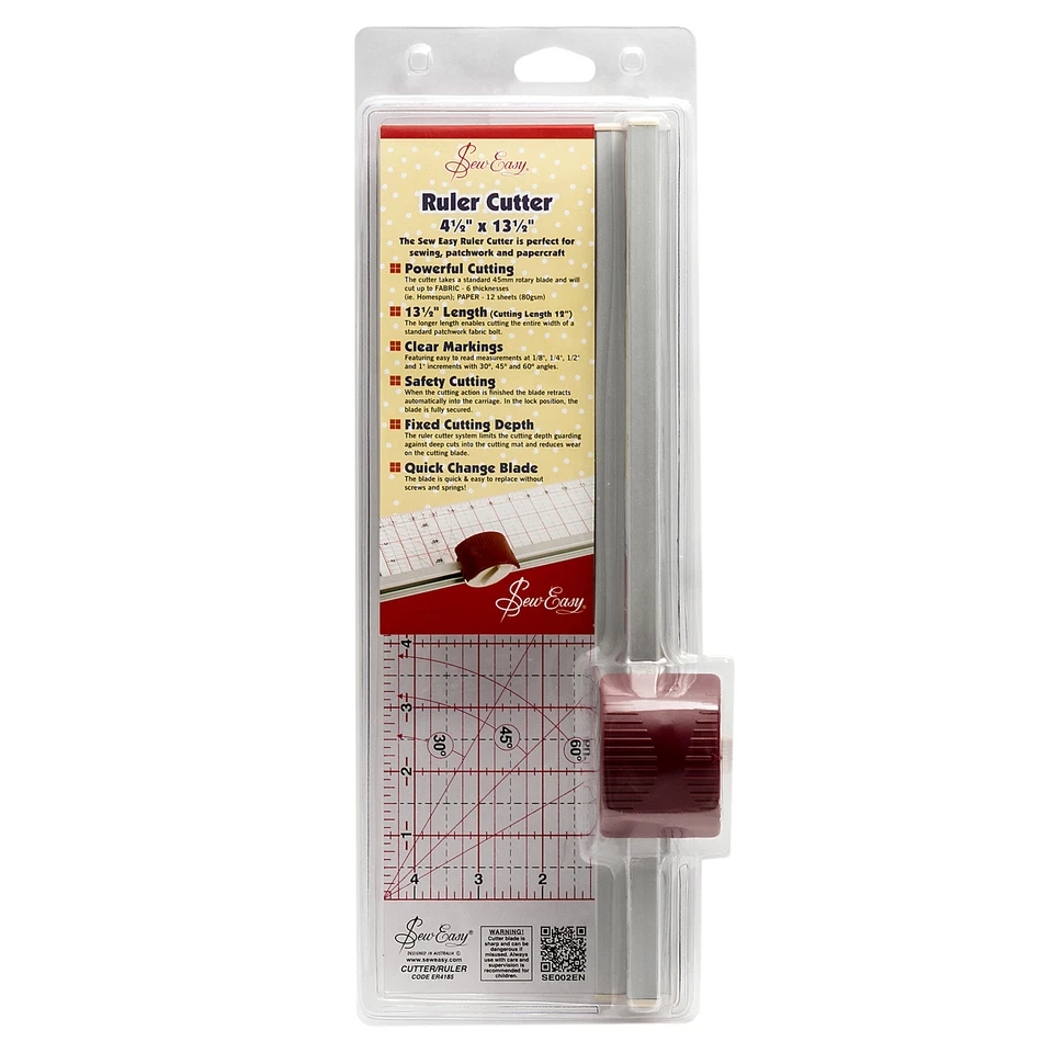 Sew Easy Rule Cutter 4.5 x 13.5in Or 4.5 x 27.5in