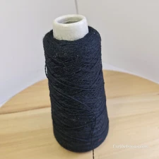 Unbranded machine knitting yarn - 2 ply black 122 grams (C133)