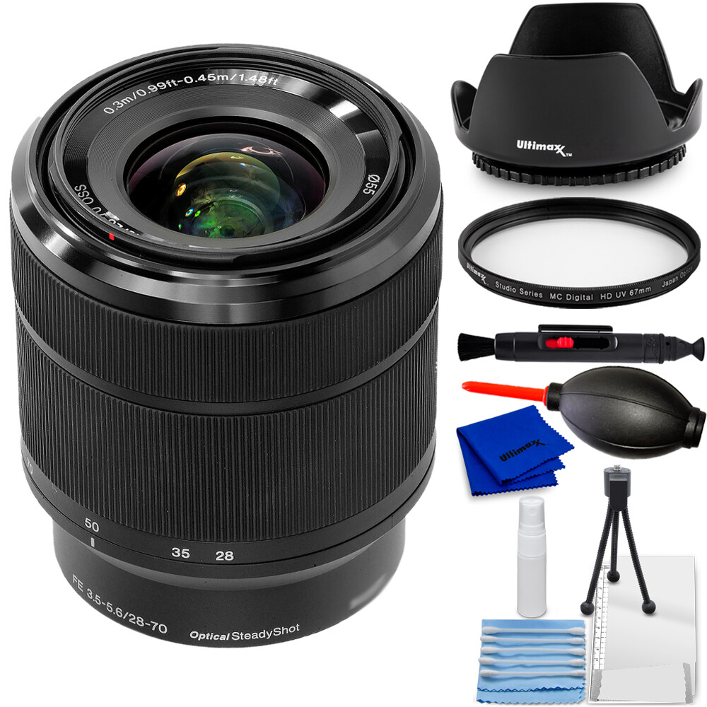 Sony FE 28-70mm f/3.5-5.6 OSS Lens (Black) - 10PC Accessory Bundle