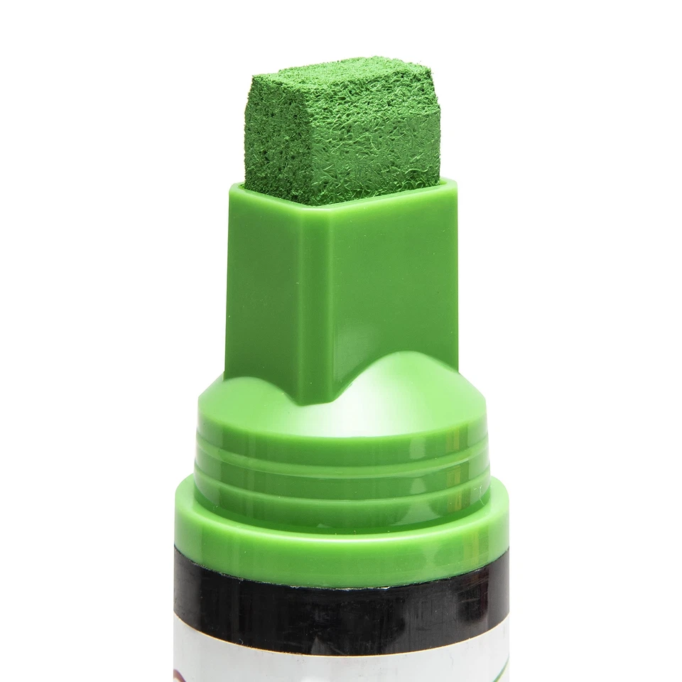 Marcador de pintura líquida para bolígrafo de vidrio: bolígrafos de escritura de vidrio, tinta borrable - punta verde de 15 mm Foto 2 de 4