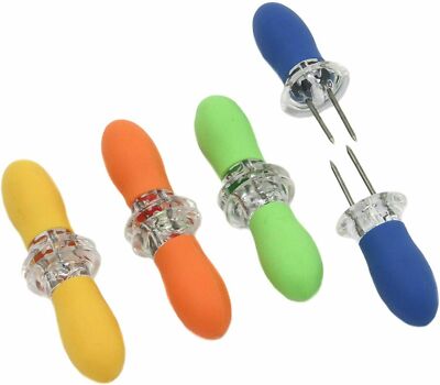 Chef Craft Interlocking Jumbo Corn Holder 4 pair New