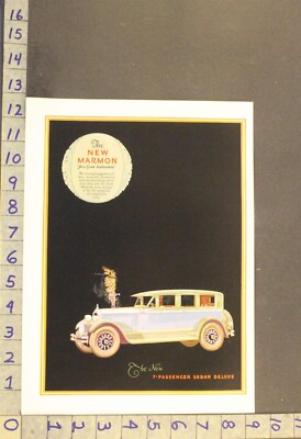 1926 MARMON 7-PASSENGER SEDAN DELUXE INDIANAPOLIS LUXURY MOTOR AUTO CAR AD UY81