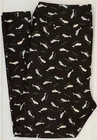 TC2 LuLaRoe Tall & Curvy2 Leggings Marine Nautical Ocean Whales on Black NWT G71