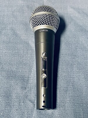 CARVIN M50 Dynamic Microphone, Cardioid Chrome Polar Pattern w/ Leather Pouch!