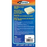 Estes Clay Nose Cone Weight Estes Clay Nose Cone Weight