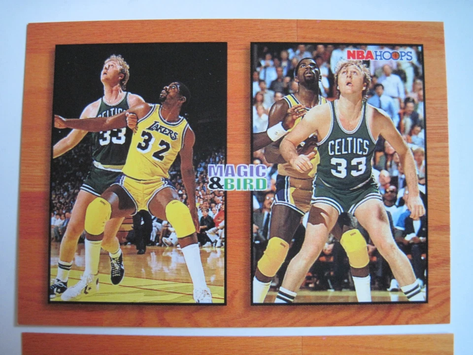 1993-94 SKYBOX NBA Hoops MB1 LARRY BIRD MAGIC JOHNSON 2 Card Lot HOF - Image 2 of 4