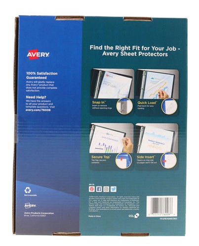 Avery 76006 Premium Heavyweight Sheet Protectors (4-Pack) - 第 3/4 張圖片