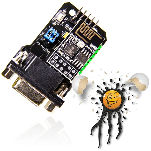 Tasmota Dual RS232 seriell to WLan WiFi MQTT RS232 Sniffer Modul Bausatz 5-12V