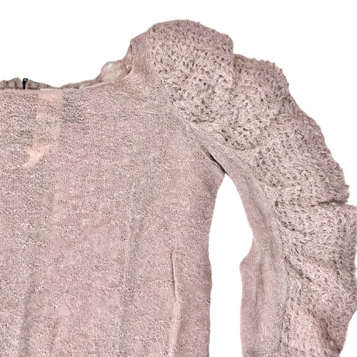 NWOT Bird by Juicy Couture Sweater Sz.M Pink Alpaca Wool Puff Sleeve Coquette - Picture 3 of 11