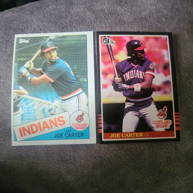 Joe Carter 1985 Topps #694 and Donruss #616 (2) Card Lot  Cleveland Indians