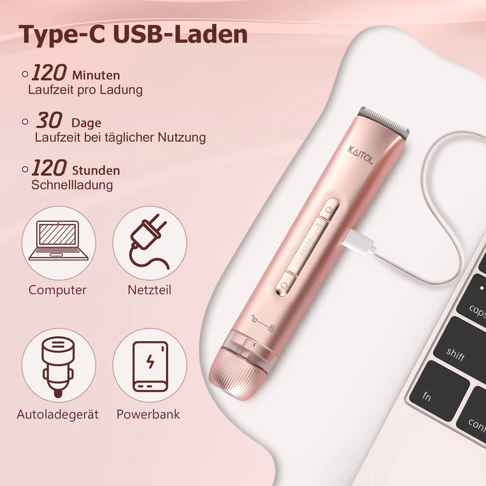 Elektrischer Rasierer Intimbereich Damenrasierer Bikini Trimmer Epilierer Frauen - Bild 4 von 4