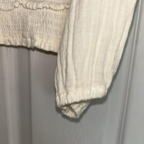 Girls Old Navy Femme Crème Ivory Scoop Neck LS Shirt Size XL 14-16 Pheasent Top - Picture 9 of 13
