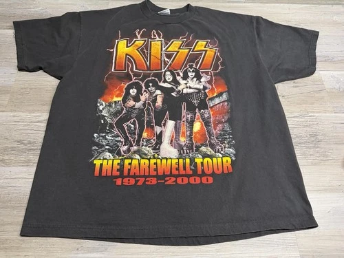 KISS Farewell Tour -Double Sided Band Conce 1970s vintage concert t-shirt, vintage, size XXL, single stitch, B+ condition