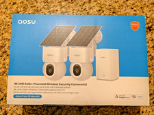 New Sealed aosu SolarCam D1 Max 2-Cam Kit 4K Solar Security Cameras