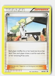N (Supporter) BW100 Black & White Black Star Promo Holo