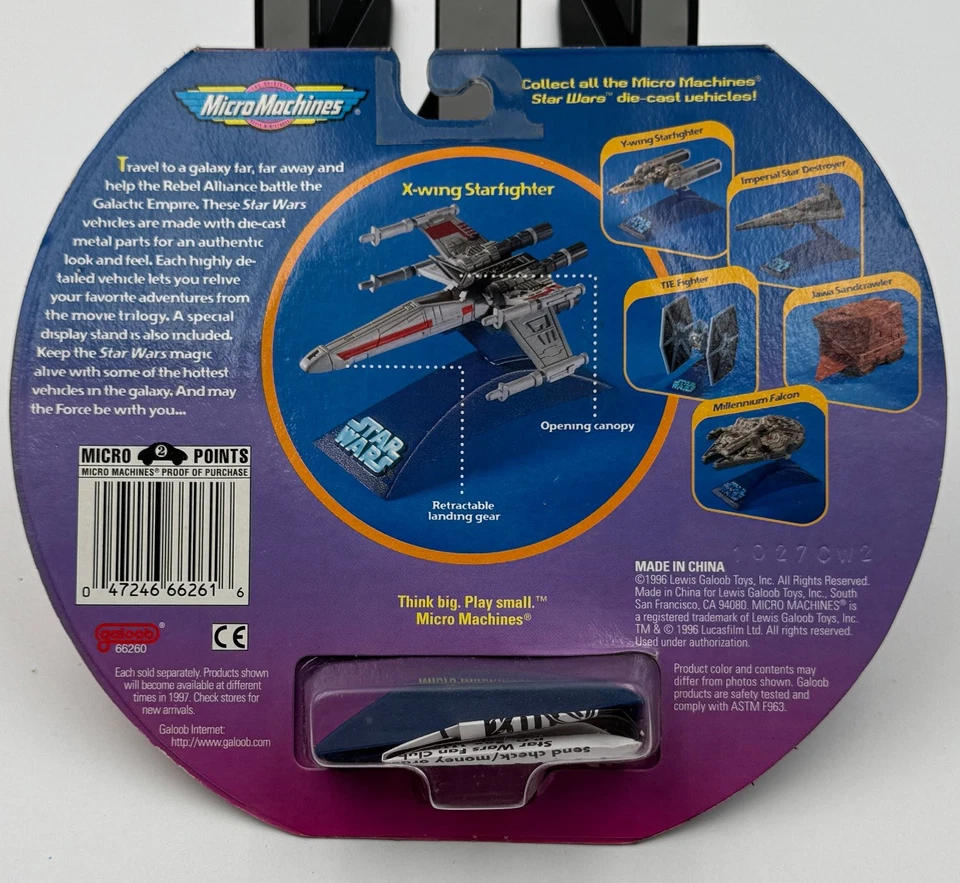 Micro máquinas Galoob Star Wars X-wing Starfighter de metal fundido a presión Foto 2 de 3