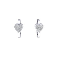 0.626ct Heart Hoop Earrings Moissanite 925 Sterling Silver 18K Gold Vermeil