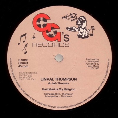 英12” Linval Thompson &amp; Jah Thomas Im Your Man / Rastafari Is My Religion GG074 GGs Records /00250 Linval Thompson & Jah Thomas - I'm Your Man / Rastafari Is