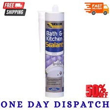 Everbuild 290ml White Acrylic Bath & Kitchen Sealant - Anti-Mould & Waterproof