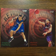 Stephon Marbury 8 & Marcus Camby 4 1997-1998 Fleer Ultra Rookie REWIND NBA Cards