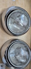 Two Original Headlight And Chrome Cover For Porsche Targa 911 1973
