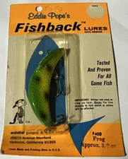 Vintage Eddie Pope's     3/8oz   Fishback  F4          Frog