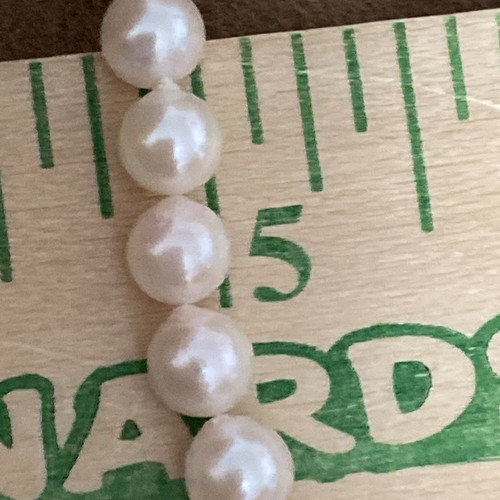 Genuine White Pearl 16” knotted Necklace With .925 Sterling Silver Clasp - Bild 10 von 10