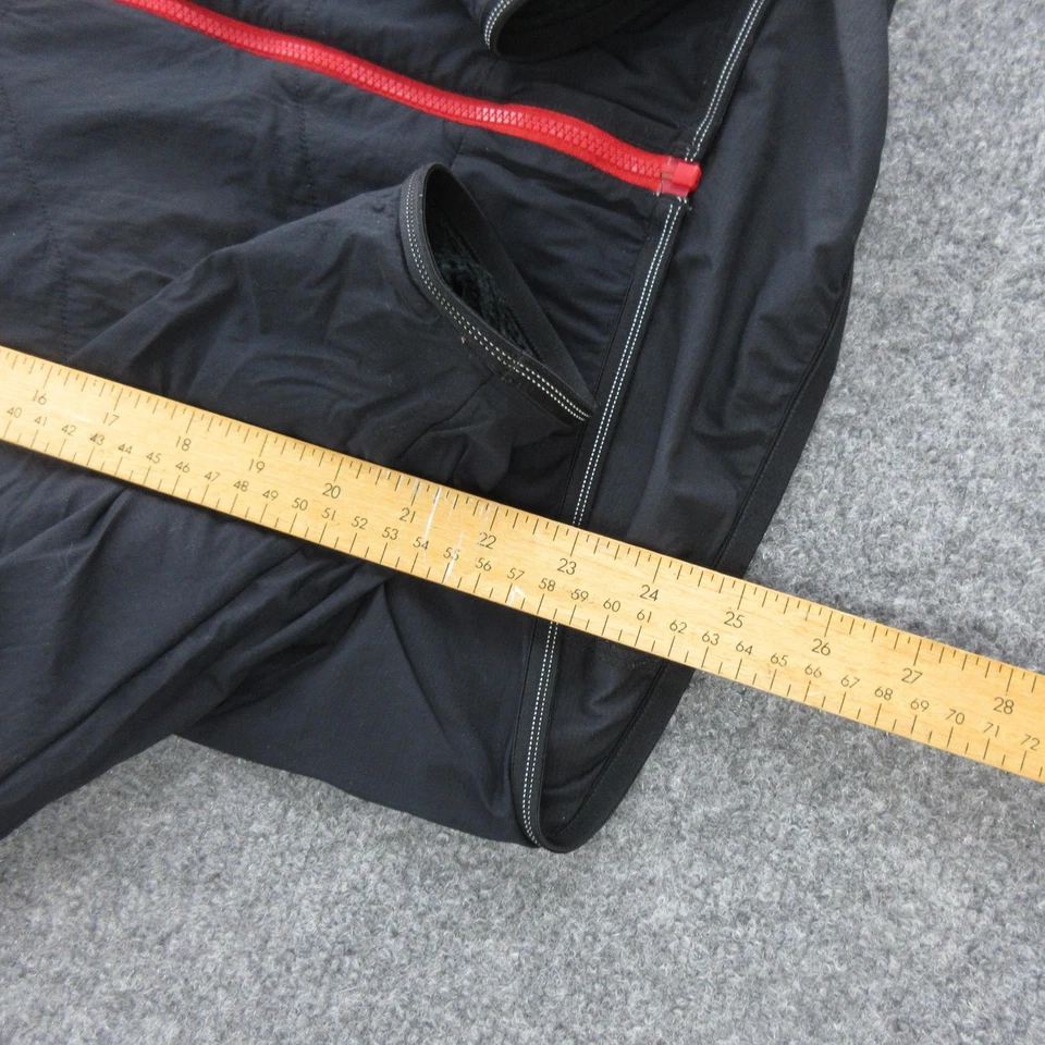 Jaqueta masculina especializada média preta vermelha com capuz corta-vento ciclismo zíper completo - Imagem 3 de 4