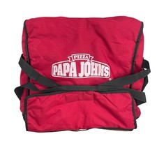 Official Papa John s Pizza Insulated Thermal Large Red Delivery Dash Hot Bag