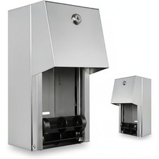 Commercial Toilet Paper Dispenser - 304 Stainless Steel Double Roll Holder -