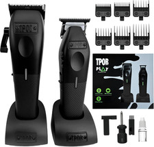 Play Barber Hair Clipper and Trimmer for Men 7500 RPM with Rubber Grips Blackou