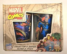 Marvel Comics Collector's Series DR STRANGE 2 Pack Pint Glasses 16 oz ICUP