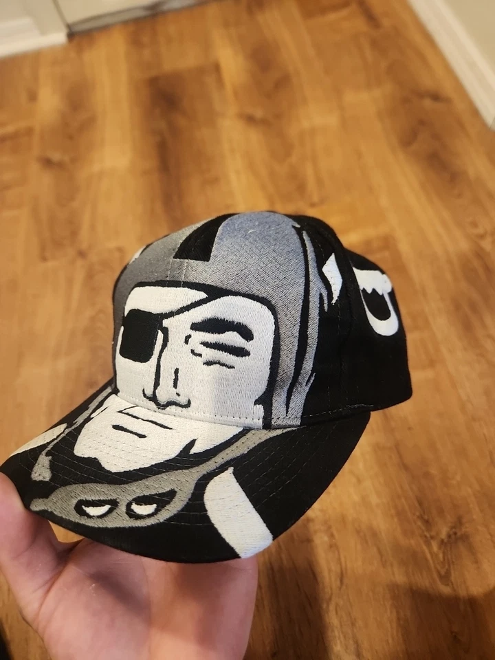 Oakland Raiders NFL Vintage Años 90 Maxilogo Snapback Foto 2 de 4