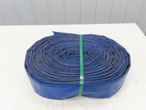 3" Layflat Blue PVC Water Delivery Irrigation Discharge Hose 90'