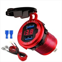 2Set QC 3.0 Dual USB Auto-Ladebuchse 12V/24V Usb-LadegeräT Mit -Scha1329