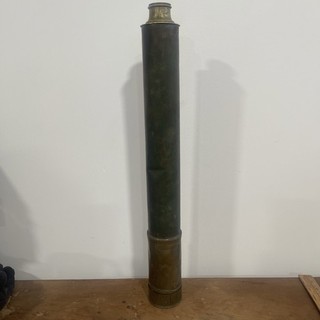 H. CUTLER SON & CHAMBERS SHEFFIELD ANTIQUE BRASS TELESCOPE 1700s to Early 1800s