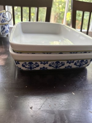 Two Pavilion By Vista Alegre  Castelo Branco  Rectangular Casseroles 12 5/8 