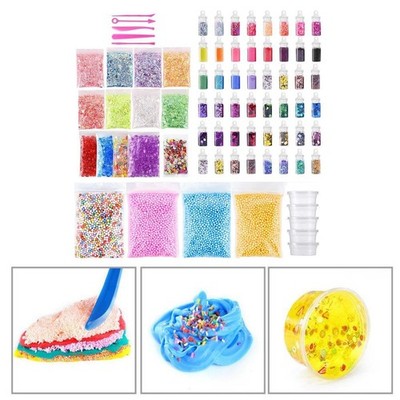 DIY Slime Making Kit Crafts Projects Foam Balls Glitter Pailletten Zum Basteln