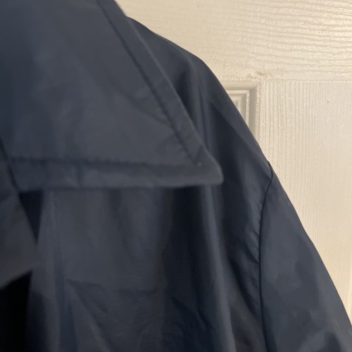 Chaqueta cortavientos vintage Birdie Richard Leslie L botón EE. UU. en blanco azul marino - Imagen 2 de 5