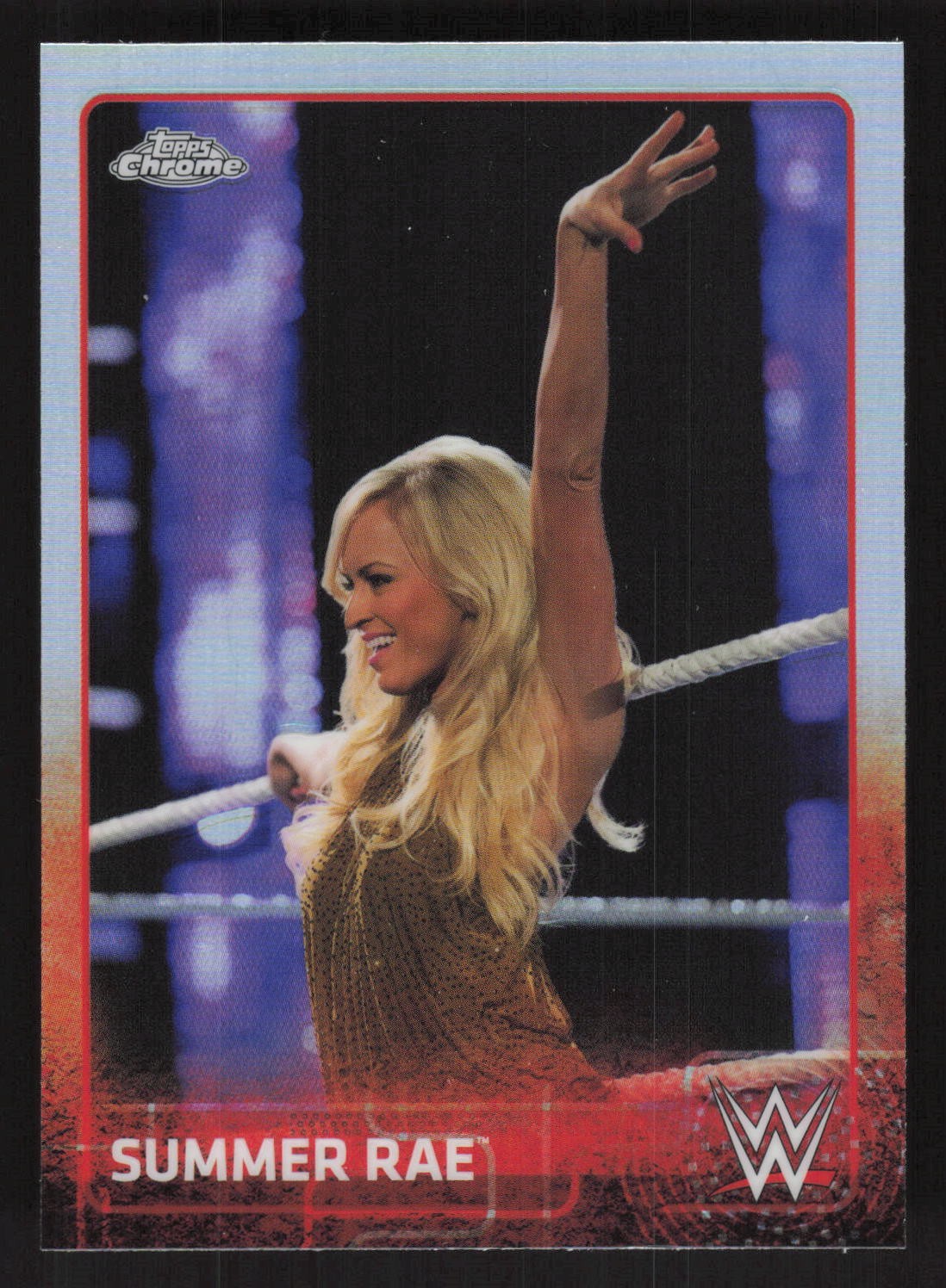 2015 Topps Chrome WWE Refractor Summer Rae #68