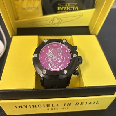 Marvel Comics Invicta 36611 52mm Black Panther LE #484/3000 Watch New Box