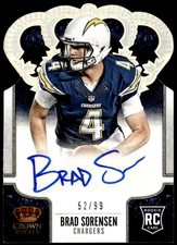 2013 Panini Crown Royale #111 Brad Sorensen Rookie Auto Silver  #/99 E1
