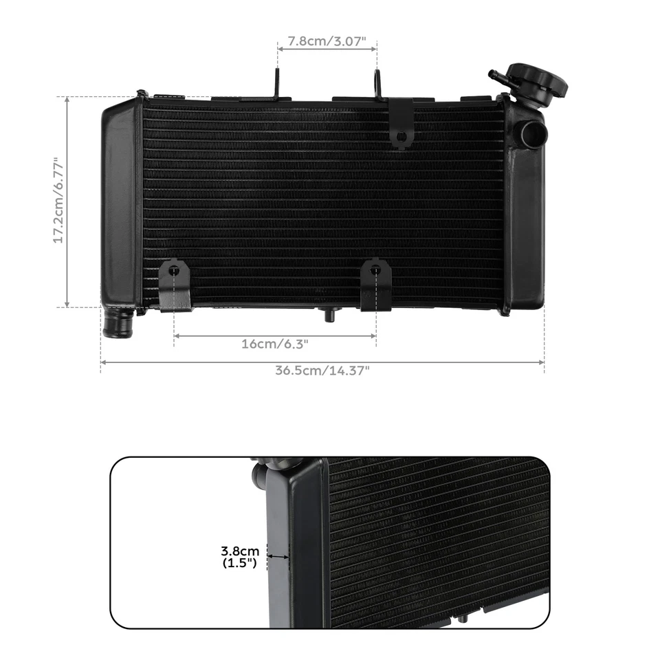 Radiator Cooler Cooling Fit For Honda NC700X 2012-2017 NC750X 2014-2023 - Image 3 of 4