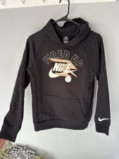 Nike Boys Hoodie Sweatshirt Size Large, Black, Logo Sportswear