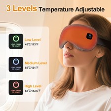 USB Heated Eye Mask Warm Compress for Dry Eyes 3D Contoured Eye Cover Sleep Mask